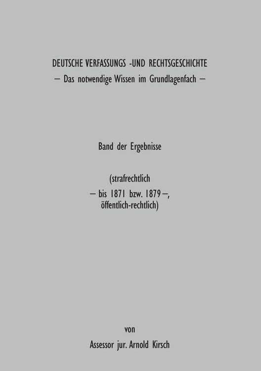 Produktbild: Deutsche Verfassungs- und Rechtsgeschichte