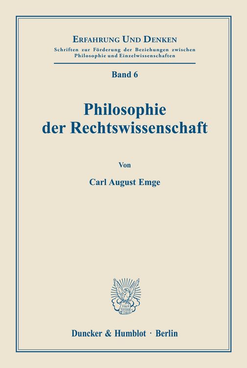 Produktbild: Philosophie der Rechtswissenschaft.