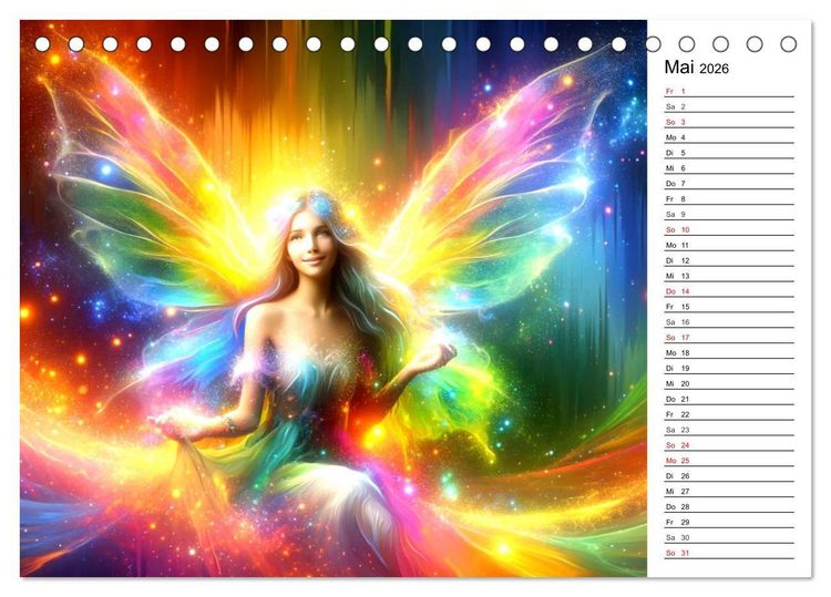 Produktbild: Mythische Wesen - Fabelwesen im Farbenrausch: Ein buntes Spektakel (Tischkalender 2026 DIN A5 quer), CALVENDO Monatskalender