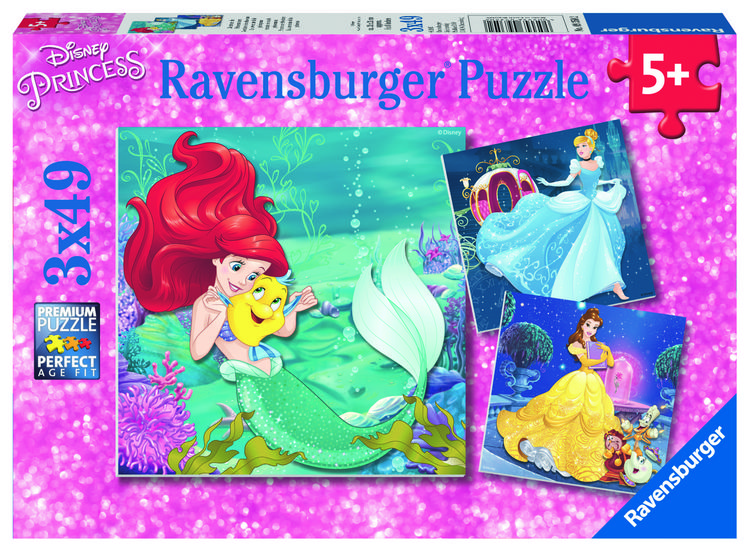 Produktbild: Puzzle Ravensburger DPR: Abenteuer der Prinzessinnen 3 X 49 Teile