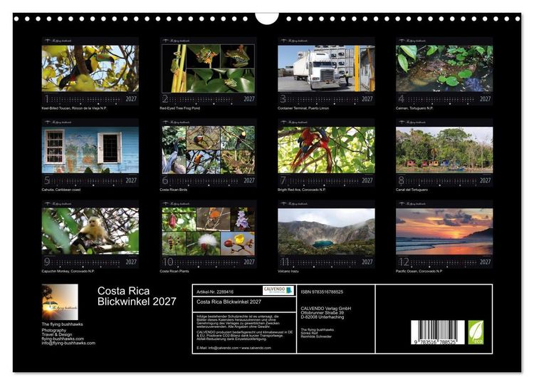 Produktbild: Costa Rica Blickwinkel 2027 (Wandkalender 2027 DIN A3 quer), CALVENDO Monatskalender