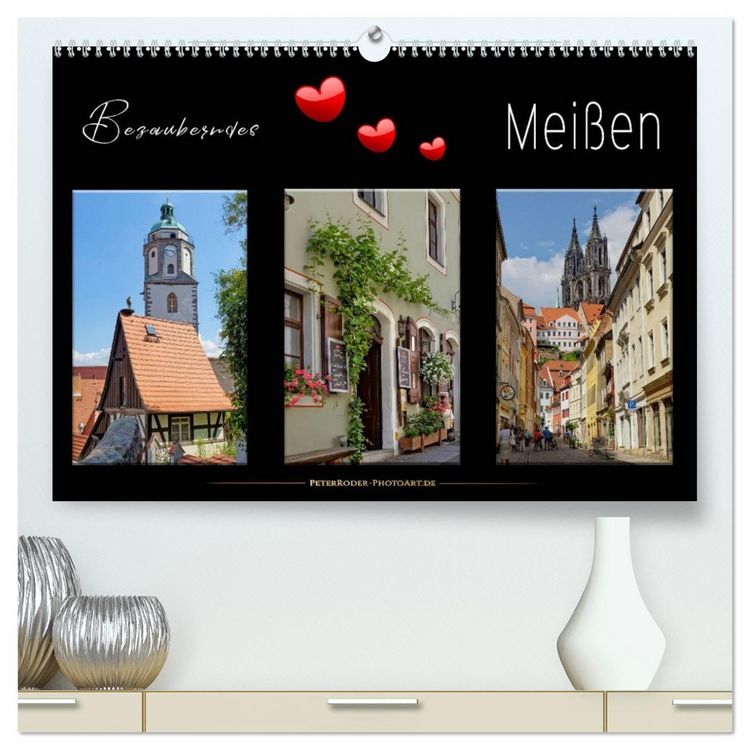 Produktbild: Bezauberndes Mei&szlig;en (hochwertiger Premium Wandkalender 2026 DIN A2 quer), Kunstdruck in Hochglanz