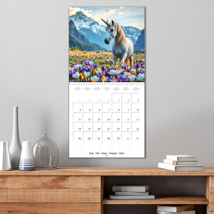 Produktbild: Fairytale Land of AI Unicorns (Wall Calendar 2026 12 &times; 12 Inch) CALVENDO 12 Month Wall Calendar