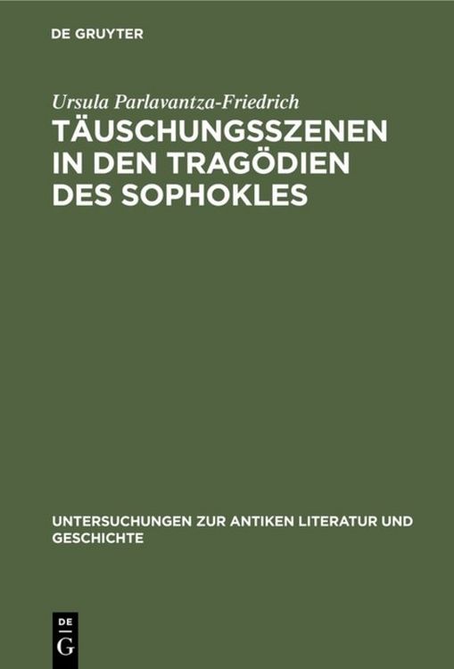 Produktbild: T&auml;uschungsszenen in den Trag&ouml;dien des Sophokles