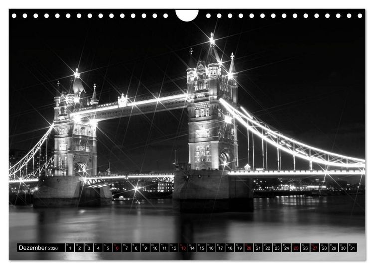 Produktbild: LONDON Stadtansichten (Wandkalender 2026 DIN A4 quer), CALVENDO Monatskalender