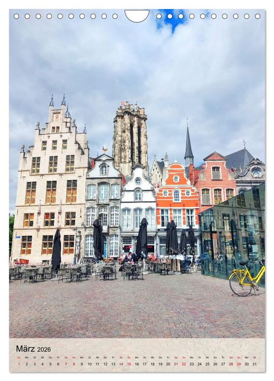 Produktbild: L&ouml;wen und Mecheln - Zwei Highlights in Belgien (Wandkalender 2026 DIN A4 hoch), CALVENDO Monatskalender