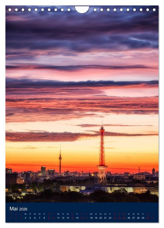Produktbild: Berliner Fernsehturm - Magische Momente (Wandkalender 2026 DIN A4 hoch), CALVENDO Monatskalender