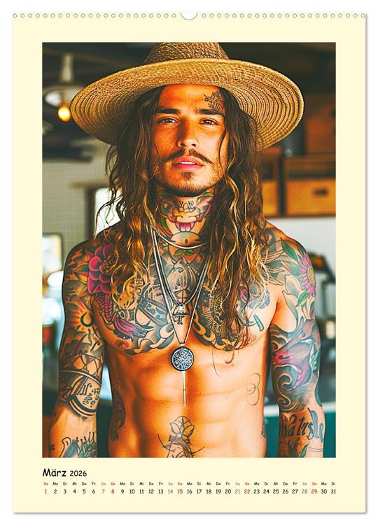 Produktbild: Gay Cowboys. Queerdos. Wild, sch&ouml;n und ungez&auml;hmt (Wandkalender 2026 DIN A2 hoch), CALVENDO Monatskalender
