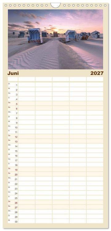 Produktbild: Familienplaner 2027 - Schleswig-Holstein - Momente zwischen den Meeren mit 5 Spalten (Wandkalender, 21 x 45 cm) CALVENDO