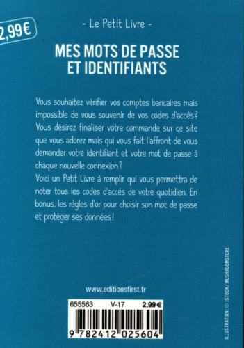 Produktbild: Mes mots de passe et identifiants