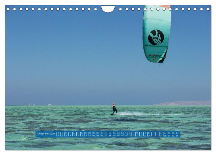 Produktbild: Kite Boarding El Gouna (Wandkalender 2026 DIN A4 quer), CALVENDO Monatskalender
