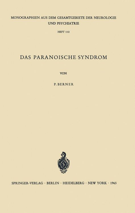 Produktbild: Das Paranoische Syndrom