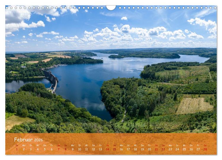 Produktbild: Talsperren der Ruhr und ihrer Nebenfl&uuml;sse aus der Vogelperspektive (Wandkalender 2026 DIN A3 quer), CALVENDO Monatskalender