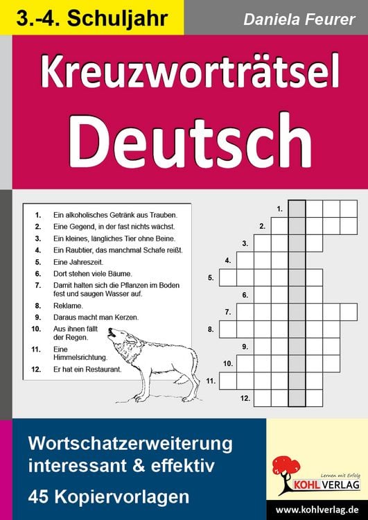 Produktbild: Kreuzwortr&auml;tsel Deutsch / Klasse 3-4
