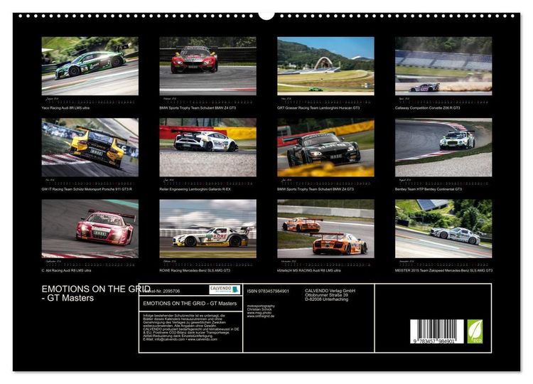 Produktbild: EMOTIONS ON THE GRID - GT Masters (hochwertiger Premium Wandkalender 2026 DIN A2 quer), Kunstdruck in Hochglanz