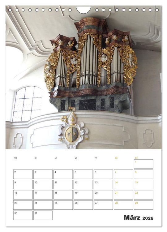 Produktbild: Orgeln zum Verlieben! (Wandkalender 2026 DIN A4 hoch), CALVENDO Monatskalender