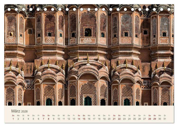 Produktbild: Rajasthan - Architektur im Land der K&ouml;nige (Tischkalender 2026 DIN A5 quer), CALVENDO Monatskalender