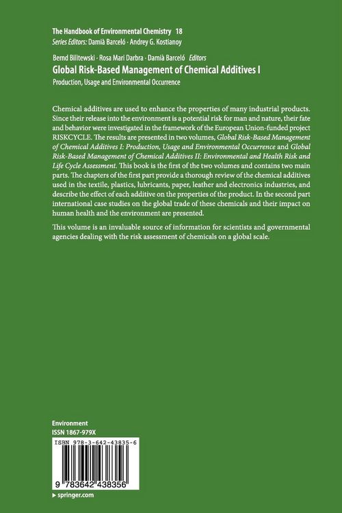 Produktbild: Global Risk-Based Management of Chemical Additives I
