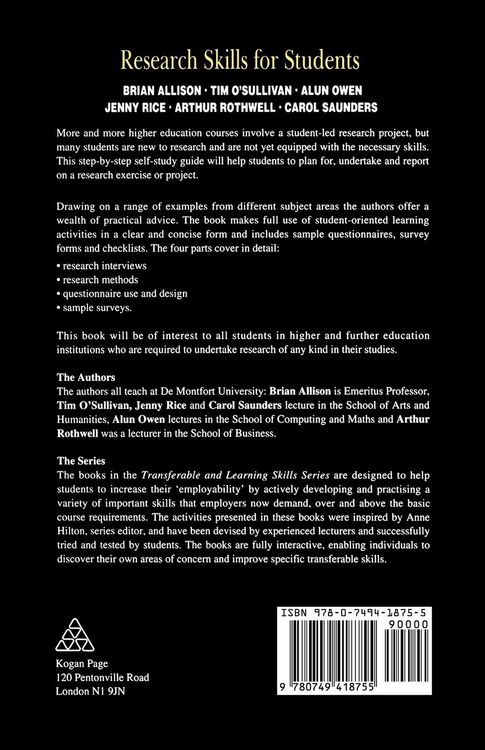 Produktbild: Research Skills for Students