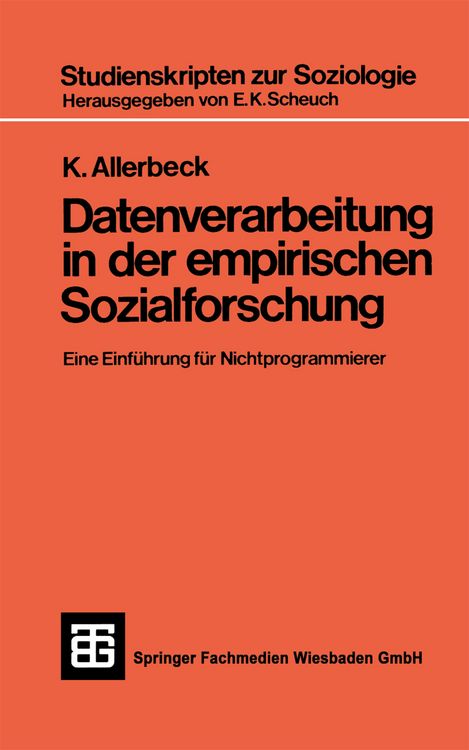 Produktbild: Datenverarbeitung in der Empirischen Sozialforschung