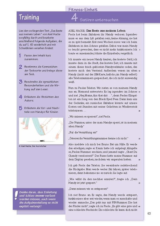 Texte analysieren und verfassen – Klasse 8-10 – Deutsch