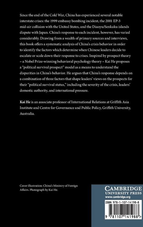 Produktbild: China's Crisis Behavior