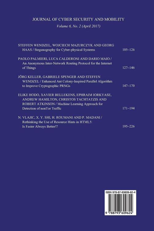 Produktbild: Journal of Cyber Security and Mobility (6-2)
