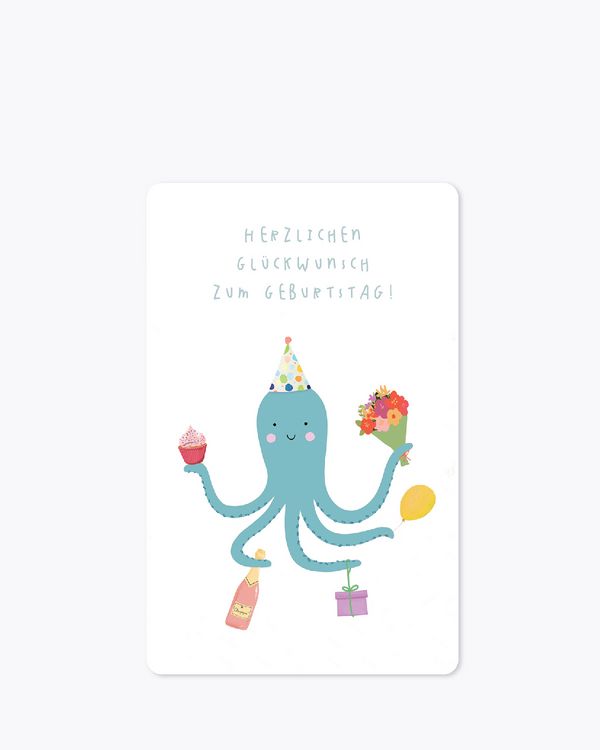 Produktbild: Lunacard Postkarte *Qualle Geburtstag