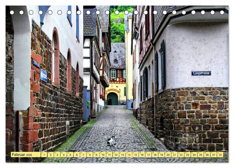 Produktbild: Bacharach - Sehenswerter Ort am Mittelrhein (Tischkalender 2026 DIN A5 quer), CALVENDO Monatskalender
