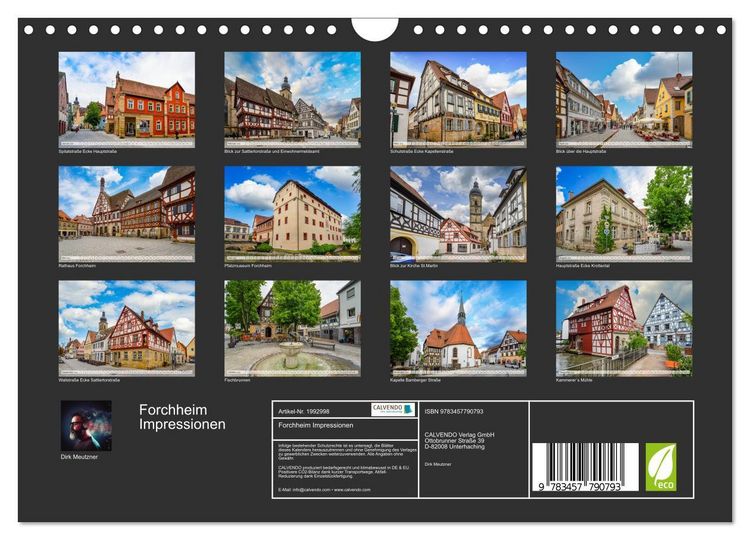 Produktbild: Forchheim Impressionen (Wandkalender 2026 DIN A4 quer), CALVENDO Monatskalender