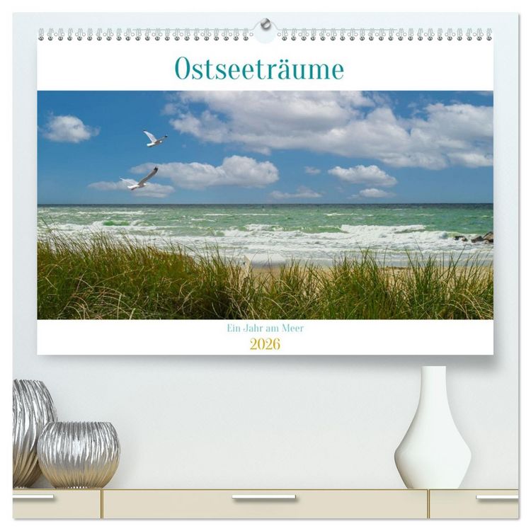Produktbild: Ostseetr&auml;ume (hochwertiger Premium Wandkalender 2026 DIN A2 quer), Kunstdruck in Hochglanz