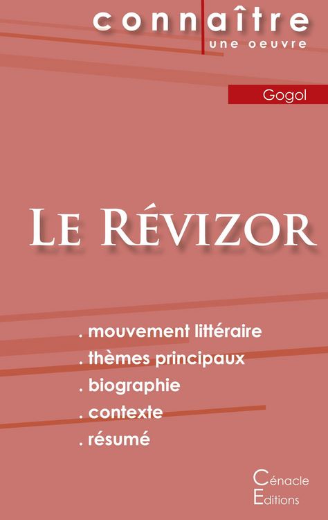 Produktbild: Fiche de lecture Le R&eacute;vizor de Nicolas Gogol (Analyse litt&eacute;raire de r&eacute;f&eacute;rence et r&eacute;sum&eacute; complet)