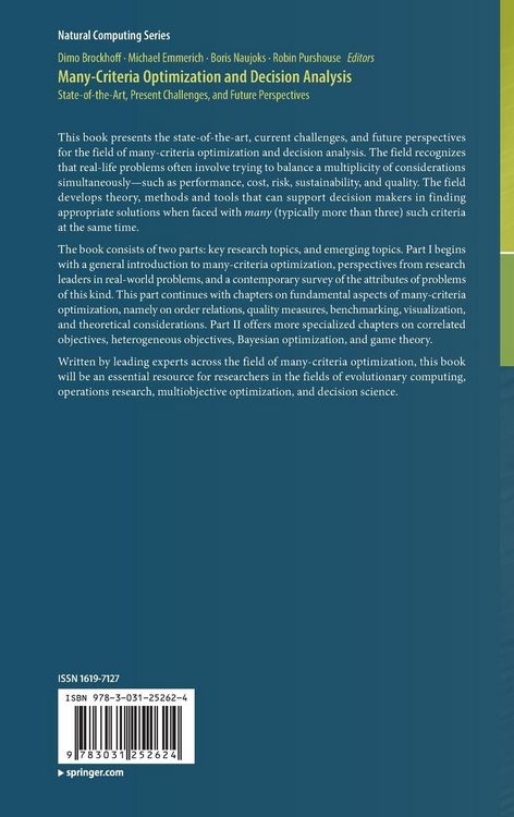Produktbild: Many-Criteria Optimization and Decision Analysis