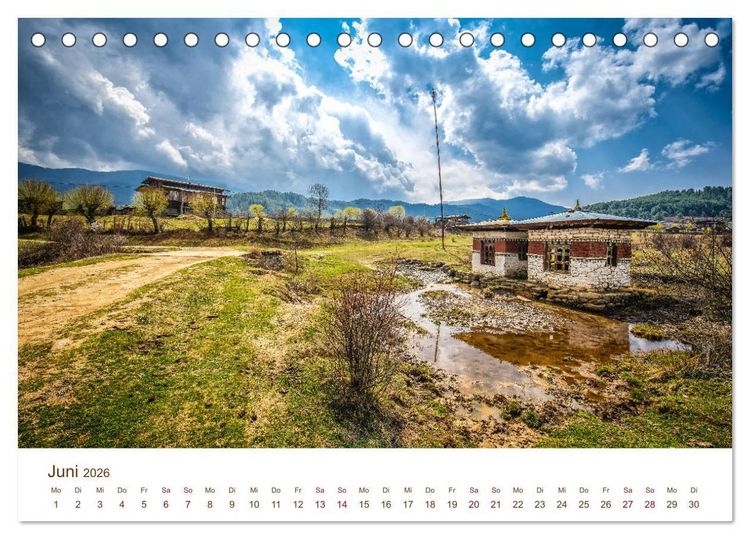 Produktbild: Mystisches Bhutan (Tischkalender 2026 DIN A5 quer), CALVENDO Monatskalender