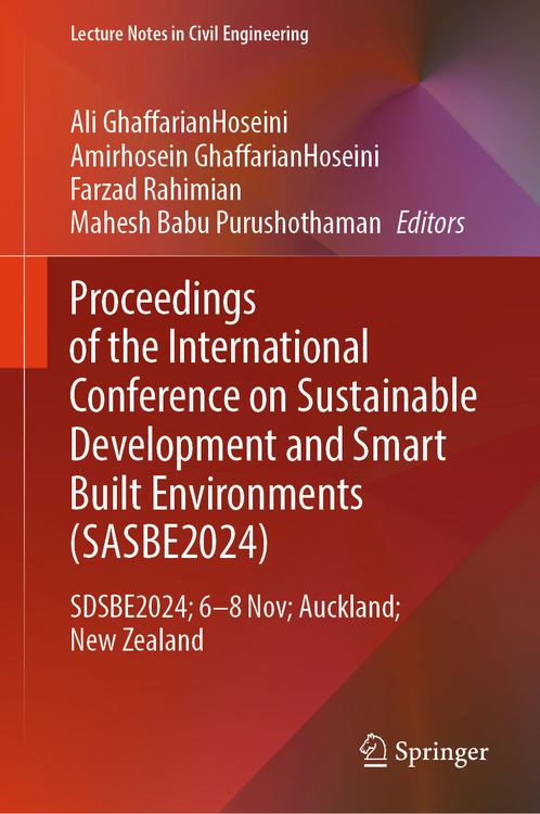 Produktbild: Proceedings of the International Conference on Smart and Sustainable Built Environment (SASBE 2024)