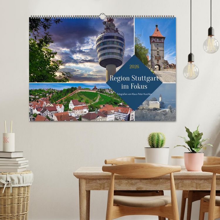 Produktbild: Region Stuttgart im Fokus (Wandkalender 2026 DIN A2 quer), CALVENDO Monatskalender