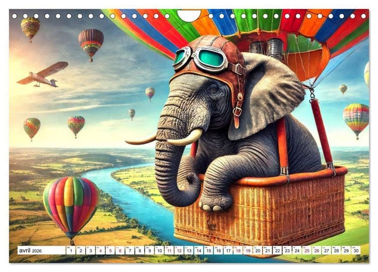 Produktbild: Illusions animales - Amusez-vous au gr&eacute; de ces sc&egrave;nes animales rocambolesques (Calendrier mural 2026 DIN A4 vertical), CALVENDO calendrier mensuel