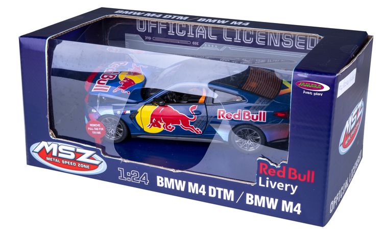 Produktbild: BMW M4 Diecast 1:24 blau inkl. Knopfzellen