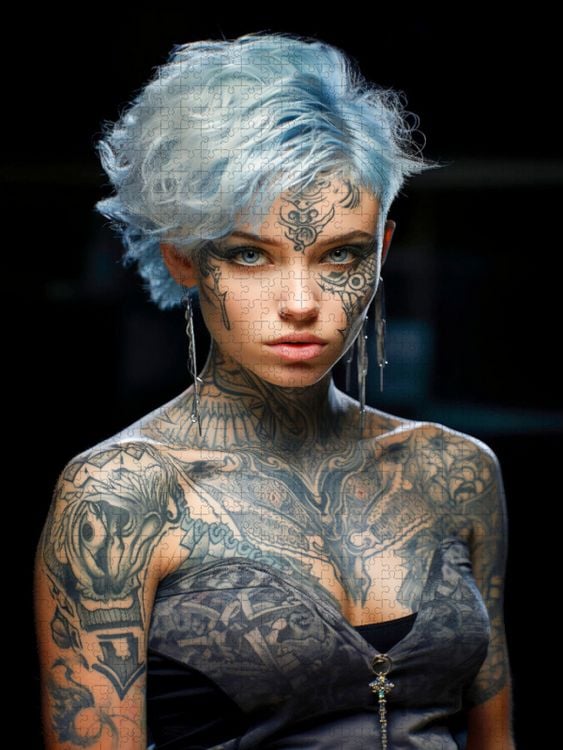 Produktbild: CALVENDO Puzzle Tattoos | 1000 Teile Lege-Gr&ouml;&szlig;e 64x48cm Foto-Puzzle f&uuml;r gl&uuml;ckliche Stunden