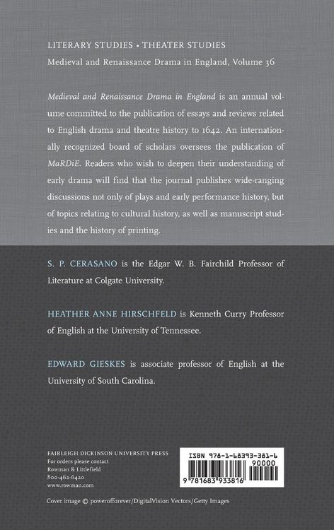 Produktbild: Medieval and Renaissance Drama in England