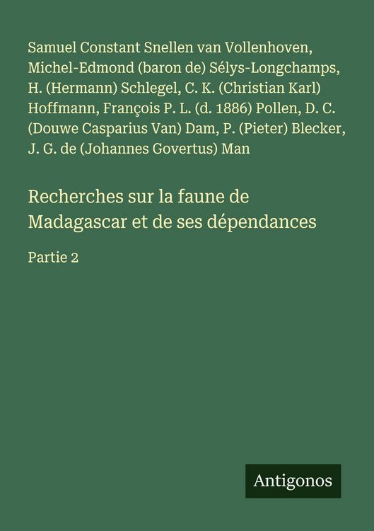 Produktbild: Recherches sur la faune de Madagascar et de ses d&eacute;pendances