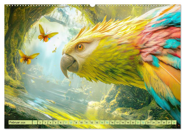 Produktbild: Eine zauberhafte Fantasiewelt (hochwertiger Premium Wandkalender 2026 DIN A2 quer), Kunstdruck in Hochglanz