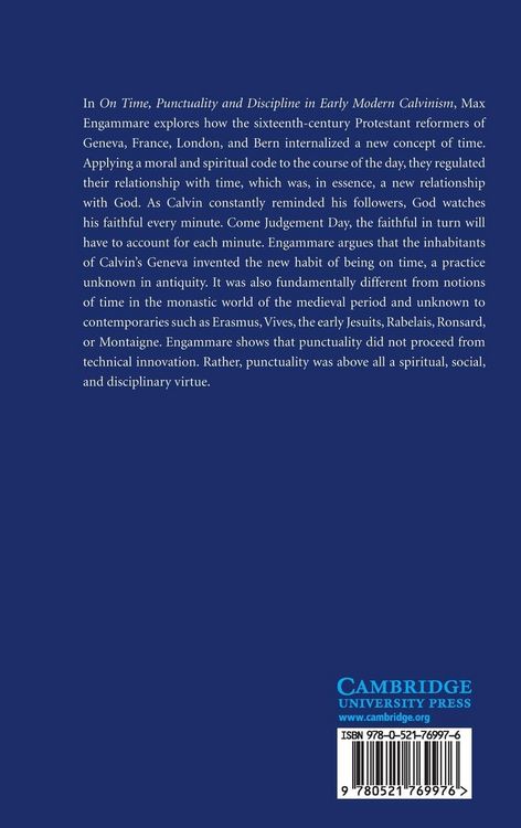 Produktbild: On Time, Punctuality, and Discipline in Early Modern Calvinism
