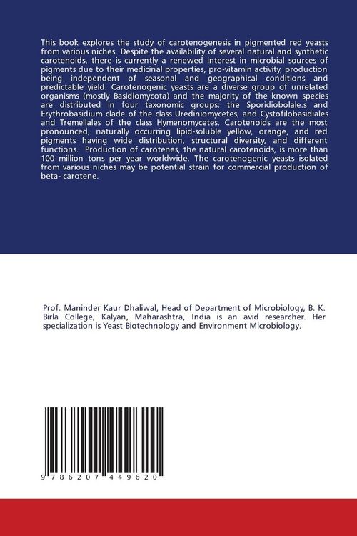 Produktbild: Beta- carotene production by pigmented red yeasts