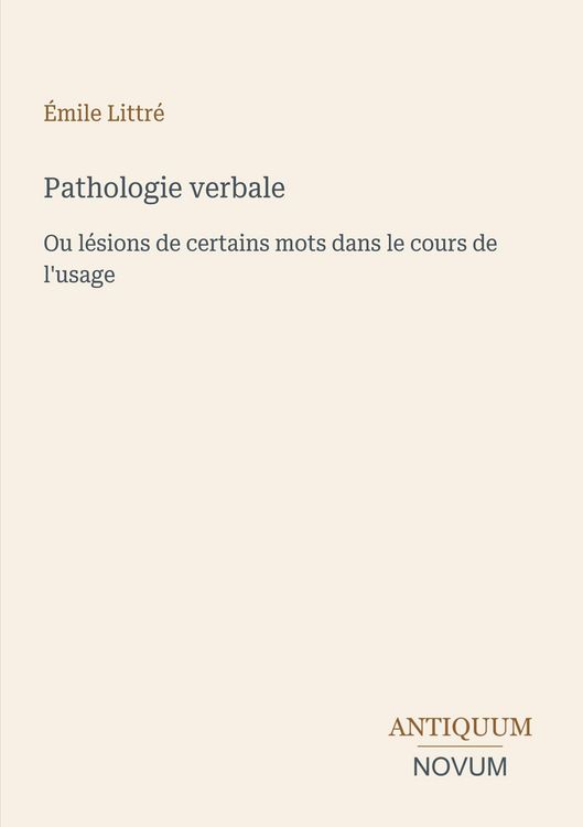 Produktbild: Pathologie verbale