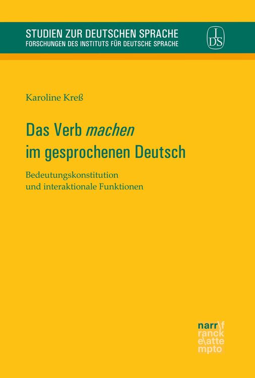 Produktbild: Das Verb 'machen' im gesprochenen Deutsch