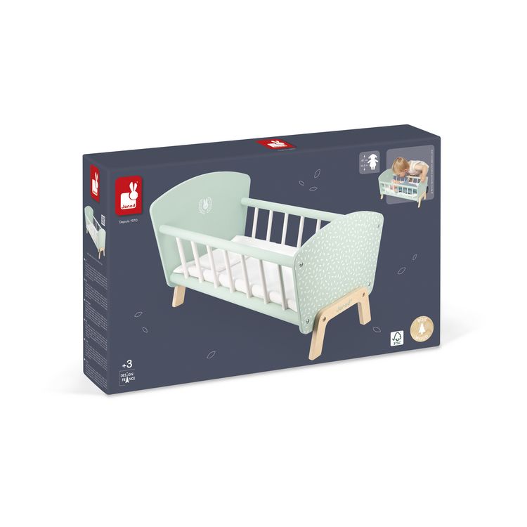 Produktbild: Puppenbett mit Hasenmotiv &ndash; F&uuml;r s&uuml;&szlig;e Tr&auml;ume