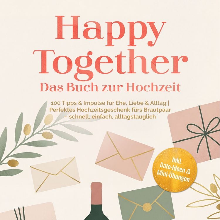 Produktbild: Happy Together &ndash; Das Buch zur Hochzeit: 100 Tipps & Impulse f&uuml;r Ehe, Liebe & Alltag | Perfektes Hochzeitsgeschenk f&uuml;rs Brautpaar &ndash; schnell, einfach, alltagstauglich &ndash; inkl. Date-Ideen & Mini-&Uuml;bungen