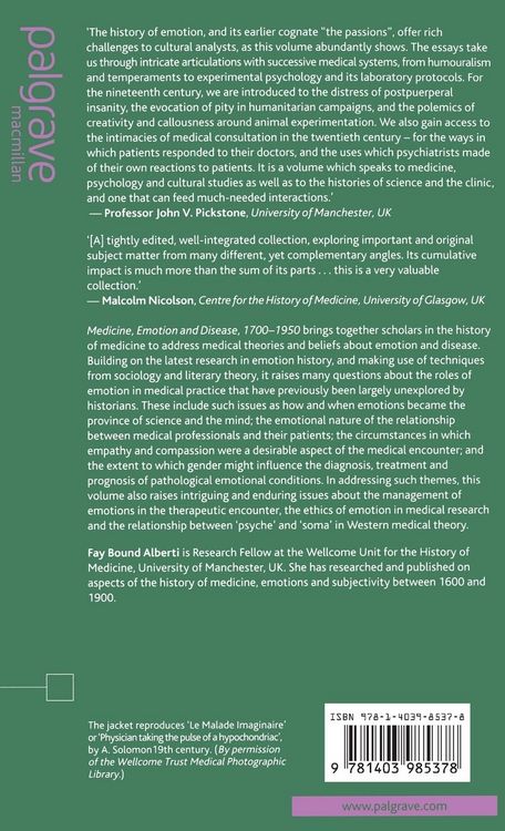 Produktbild: Medicine, Emotion and Disease, 1700-1950
