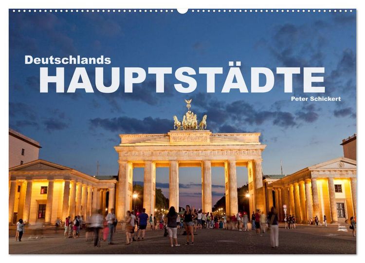 Produktbild: Deutschlands Hauptst&auml;dte (Wandkalender 2026 DIN A2 quer), CALVENDO Monatskalender